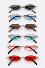 Load image into Gallery viewer, Skinny Gold Rim Oval Frame Y2K Sunglasses
