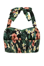 Load image into Gallery viewer, Green Harper Tropical Tiare Crop Top