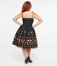 Load image into Gallery viewer, Dia De Los Muertos Cutouts Bobbi Swing Dress
