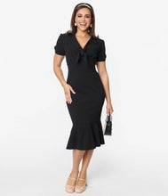 Load image into Gallery viewer, Black Holloway Wiggle Dress