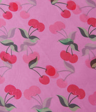 Load image into Gallery viewer, Pink &amp; Cherry Print Hair Scarf

