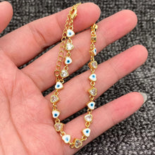 Load image into Gallery viewer, Dainty Evil Eye Heart Chain Bracelet- More Styles Available!