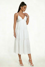 Load image into Gallery viewer, Woman wearing a white dress on a plain background