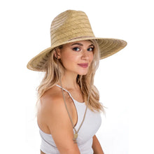 Load image into Gallery viewer, Wide Dome Brim Rush Straw Woven Hat