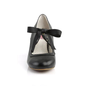 Black Wiggle Cuban Heel Shoes