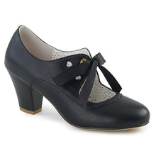 Load image into Gallery viewer, Black Wiggle Cuban Heel Shoes
