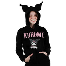 Load image into Gallery viewer, Kuromi 3D Plush Ears Cosplay Pullover Hoodie