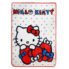 Load image into Gallery viewer, Hello Kitty Bows Fleece Throw Blanket