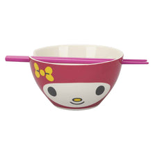 Load image into Gallery viewer, My Melody Ceramic Bowl with Chopsticks
