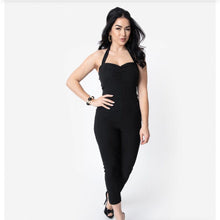 Load image into Gallery viewer, Black Halter Jumpsuit- LAST ONE!