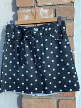 Load image into Gallery viewer, Black and White Polka Dot Mini Skirt- Size Small LAST ONE!
