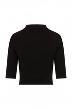 Load image into Gallery viewer, Shirley Black Button Keyhole Cropped Jumper- LAST ONE!