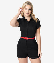 Load image into Gallery viewer, Black Patsy Romper