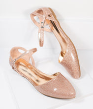 Load image into Gallery viewer, Champagne Glitter Libby Flats