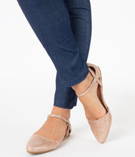 Load image into Gallery viewer, Champagne Glitter Libby Flats