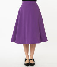 Load image into Gallery viewer, Purple Vivien Swing Skirt