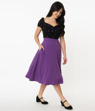Load image into Gallery viewer, Purple Vivien Swing Skirt