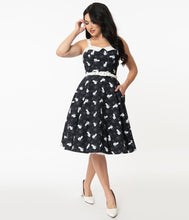 Load image into Gallery viewer, Casper Spiderwebs and Ghosts Rachel Swing Dress