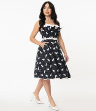 Load image into Gallery viewer, Casper Spiderwebs and Ghosts Rachel Swing Dress