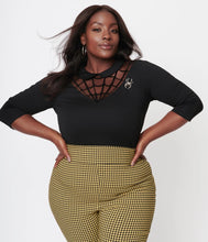 Load image into Gallery viewer, Black Spiderweb Widow Top