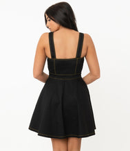 Load image into Gallery viewer, Denim Black Vaughn Fit and Flare Dress