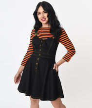 Load image into Gallery viewer, Denim Black Vaughn Fit and Flare Dress