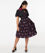 Load image into Gallery viewer, Dracula Portrait Draculette Swing Dress and Capelet