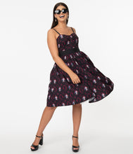 Load image into Gallery viewer, Dracula Portrait Draculette Swing Dress and Capelet