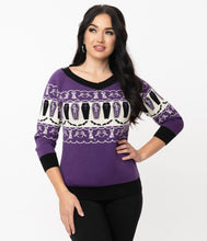Load image into Gallery viewer, Coffins and Cats Fair Isle Marnie Sweater