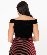 Load image into Gallery viewer, Black Velvet Maraschino Top