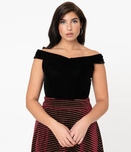 Load image into Gallery viewer, Black Velvet Maraschino Top