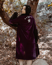 Load image into Gallery viewer, Goddess Moon Phase Eggplant Kimono