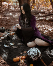 Load image into Gallery viewer, Goddess Moon Phase Eggplant Kimono