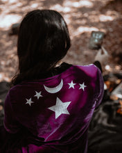 Load image into Gallery viewer, Goddess Moon Phase Eggplant Kimono