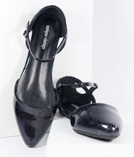 Load image into Gallery viewer, Black Glitter Libby Flats