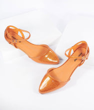 Load image into Gallery viewer, Orange Glitter Libby Flats