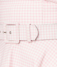 Load image into Gallery viewer, Pink and White Gingham Prairie Swing Dress