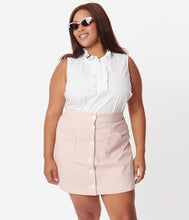 Load image into Gallery viewer, Light Pink Hearts Match Game Mini Skirt