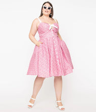 Load image into Gallery viewer, Pink Bandana Rockie Swing Dress