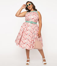 Load image into Gallery viewer, Pink and Mushroom Print Maxine Swing Dress