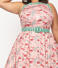Load image into Gallery viewer, Pink and Mushroom Print Maxine Swing Dress