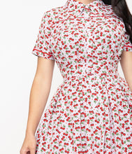 Load image into Gallery viewer, Lavender and Cherry Print Springfield Swing Dress