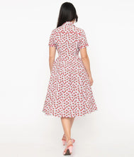 Load image into Gallery viewer, Lavender and Cherry Print Springfield Swing Dress