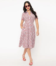 Load image into Gallery viewer, Lavender and Cherry Print Springfield Swing Dress