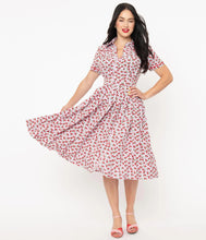 Load image into Gallery viewer, Lavender and Cherry Print Springfield Swing Dress