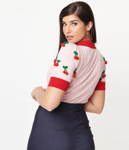 Load image into Gallery viewer, Pink and Cherry Prim and Pretty Sweater Top