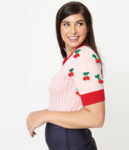 Load image into Gallery viewer, Pink and Cherry Prim and Pretty Sweater Top