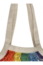 Load image into Gallery viewer, Rainbow Crochet Shopping Bag