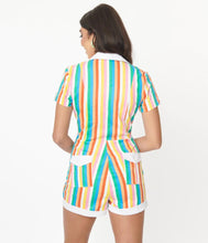 Load image into Gallery viewer, Rainbow Striped Mia Romper