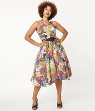 Load image into Gallery viewer, Tropical Botanical Print Tarrytown Hostess Dress